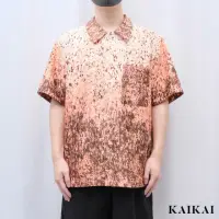 在飛比找momo購物網優惠-【KAI KAI】赤日漸層提花短袖襯衫(男款/女款 寬鬆印花