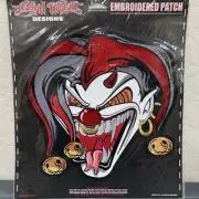 New LETHAL THREAT Jester Face Large EMBROIDERED PATCH 10x10 LT30042 Vintage