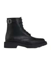 CELINE RANGER LACE-UP BOOT in SHINY BULL 41 black