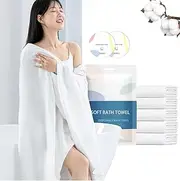 5 Pack Disposable Bath Towels Pure Cotton Big Shower Bath Towels,Soft Body Towel Portable Travel Disposable Towel Salon Towels for Hiking, Camping, Backpacking, Cycling, Road Travel(70 * 140)