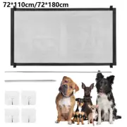 Home Pet Dog Safety Gate Mesh Enclosure Divider Stair Doorway Barrier CY#
