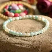 Genuine Amazonite 4mm Beaded Bracelet Healing Meditation Chakra Women Bracelet