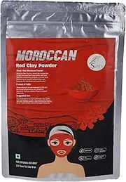 SVATV Herbal Red Moroccan Clay Powder (Red Clay) | For Anti-Ageing & Skin Firming | Hair Mask | Face Scrub | Deeply Cleanses Pores & Purifies | Skin Care Detox - 227g, 0.5 LB, 8 ounces