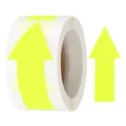 Sticker Labels 150 Count/Roll 1.2x2.8 Inch Fluorescent Yellow Arrow Shape Signs
