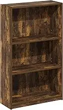 Furinno Jaya Simply Home 3-Tier Adjustable Shelf Bookcase, Amber Pine