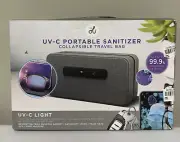 VIE OL UV-C Portable Santizer Collapsible Travel Bag Kills 99.9% Bactria, Gray