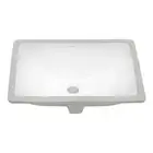 Ruvati Undermount Bathroom Sink 17" Rectangle Porcelain Ceramic + Overflow White