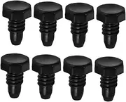 ibasenice 8pcs Pool Cue Billiard Rod End Protector Replacements Billiard Bottom Plugs Snooker Rods Protective Parts Snooker Supply Protecting Covers Plastic Pp Black