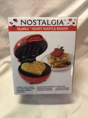 NOSTALGIA- 5" MY MINI HEART WAFFLE MAKER