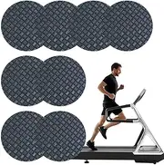 Treadmill Pads for Floor - 8X Walking Machine Pad | Non-Slip Under Tread Mill Mat | Anti Vibration Double Sided Carpet Protection | Round Fitness Equipment Mat for Home Gym