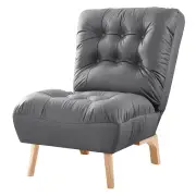 Levede Accent Sofa Recliner Convertible Chair Lazy Gaming Couch Lounge Grey