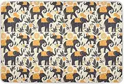 Black Elephants Extra Large Resuable Changing Pad Covers Soft Absorbent Sheet Cover Underpads Skin-Friendly Pee Mats for Baby Toddler Children 52" L x 34" W