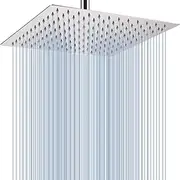 Rain Shower Head - 30cm(12") Wide High Pressure Square Shower Heads with Silicone Nozzle,2.5 GPM Filter Washer-Waterfall Bathroom Square Showerhead - Ceiling or Wall Mount