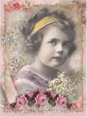 Whimsy Dust Victorian Child Quilt Block Multi Szs FrEE ShiP WoRldWide (G10