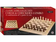 Hansen Classic Game Collection Chess & Checkers Combo Bevel Edge 16" (HSN28905)