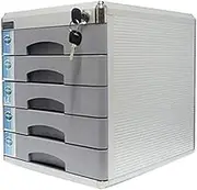 File Cabinet Drawer Organizer Lock Door Design Pull Out Upper Drawer Bookshelf Desktop Cabinet 300 * 360 * 305mm
