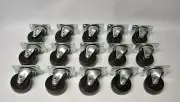 *NEW* Swivel Plate Caster 3" Plastic Wheels (Qty 15)
