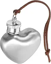 GARVALON Stainless Steel Hip Flask for Men Portable Travel Flask Heart Shape Design Whiskey Flask for Outdoor Camping Small Flask for Liquor