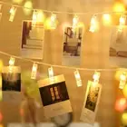 20 LED Photos Clips String Lights Warm White, Battery Operated Twinkle Lights wi