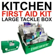 First Aid Kit Large KITCHEN Tackle Box OHS/WHS CAFE WORKPLACE RESTAURANT
