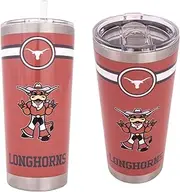 Desert Cactus University of Texas 22oz Rally Tumbler Longhorns UT Austin Insulated Stainless Steel with Lid and Straw Reusable Double Walled Cup Hot and Cold Drinkware Full Color 22 Ounces (Orange)