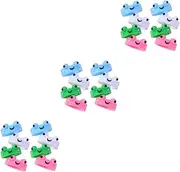 [WRITWAA] 3sets Adorable Resin Frog Ring Turquoise Jewelry Stackable Fashion Ring 8pcs*3