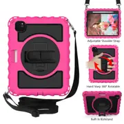 For iPad Pro 11in (2022,2021,2020,2018) Case,Armour Case,360 Handle,Hot Pink