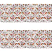 16pc LVD MDF/Cork Placemat Wanderer Home/Kitchen Decor 21.5x30cm Rectangular