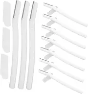 Baluue 1set Eyebrow Razor Portable Facial Hair Trimmer Tools with Cover Safe and Lightweight Eyebrow Shaver for Beginners Easy Control and Durable Design 10pcs