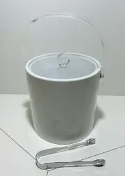 Towle Co. Lucite Vinyl Ice Bucket Shelton Ware Retro MCM Vintage Yellow