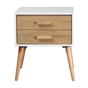 Myst 2 Drawers Bedside Table Nightstand Side End Bedroom Storage Cabinet White
