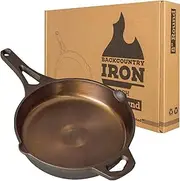 [Backcountry Iron] 8 Inch Smooth Wasatch Pre-Seasoned Round Cast Iron Skillet