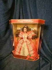 GREEN EYED Mattel “Happy Holidays” Barbie Doll – Mint NIB