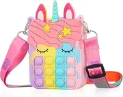 FRIUSATE Fidget Toy Handbag - Poppet Purse Simple Popper Bag, Stress Relief for Girls, Kids - School Backpack Shoulder Bag