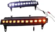 2Pcs LED DRL Compatible with Q7 2010 2011 2012 2013 2014 2015 Daytime Running Light Fog Lamp with Dynamic Turn Signal Style Relay