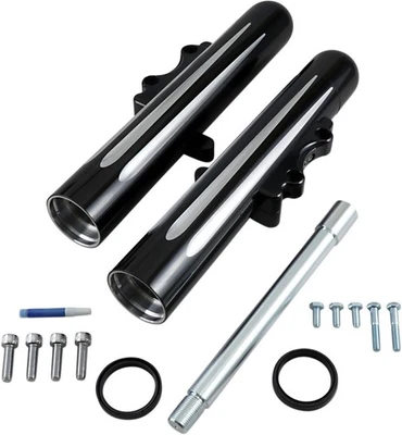 Arlen Ness Hot Leg Fork Legs Black Deep Cut Dual Disc 40-512