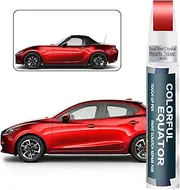 46V Soul Red Crystal Metallic Tricoat Touch Up Paint for Mazda, Car Paint Pen Scratch Repair Two-In-One Touch Up Paint, Premium Car Scratch Remover for Deep Scratches