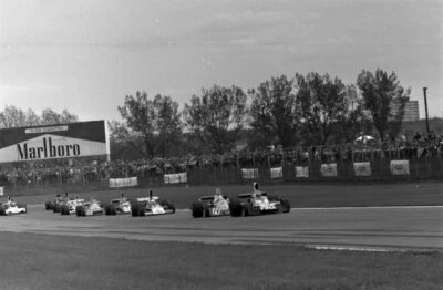 Carlos Pace Surtees TS16 Ford leads Jean Pierre Beltoise BRM P201 - Old Photo 3
