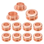 7mm(2/7 Inch) Brass Hole Eyelets, 10 Pcs Arc Surface Grommets, Red Copper