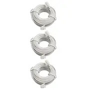 3x Sansai 10m US Modular Plug Connector Cable Extender Cord for Telephones/Faxes