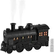 UanTii Train Shape Aromatherapy Essential Oil Diffuser 300ml Ultrasonic Cool Mist Air Humidifier with LED Lamp Aroma Diffuser with Remote Control(Black)