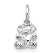 14K White Gold Teddy Bear Charm
