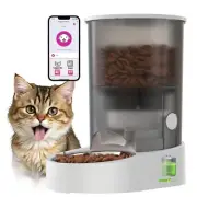 Smart WiFi Cat Feeder with App 4L Automatic cat Feeder Rechargeable Battery& ...