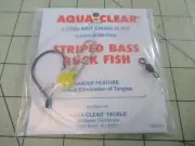 6 AQUA CLEAR STRIPED BASS 7/0 DEMON CIRCLE HOOK FISH FINDER RIGS ROCK FISH RIG