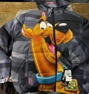 Scooby Doo X Members Only Puffer Jacket Mens Size LARGEV New.GET IT FOR XMAS