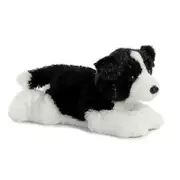 2024 Aurora Flopsies - Border Collie Dog Soft Toy 30cm