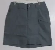 Women's Duluth Trading Dry On The Fly Mid-Rise Improved Skort Blue Steel Size 6