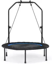 40” Foldable Trampoline with 2 Resistance Bands, Mini Rebounder with Height Adju