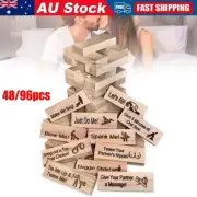 Stacking Block Tower Game Date Toy Adult Couples Wood Tumbling Tower Game
