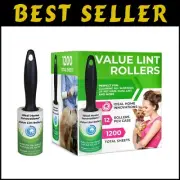 Value Pack of 12 Extra Sticky Lint Rollers – Effortless Hair and Lint Removal